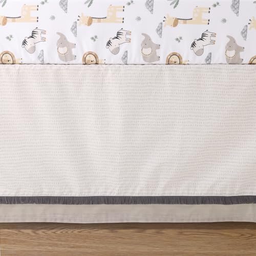 Safari Friends Crib Bedding Set, 4 Piece Organic Cotton Quilt, Sheets, Bed Skirt, Animal Nursery, 28x52in 6 Product: The Peanutshell 4 Piece Organic Cotton Baby Crib Bedding Set for Boys & Girls - Newborn, Infant & Toddler Nursery Bed Set Decor with Two Crib Sheets, Dust Ruffle Comforter - Safari Serenity