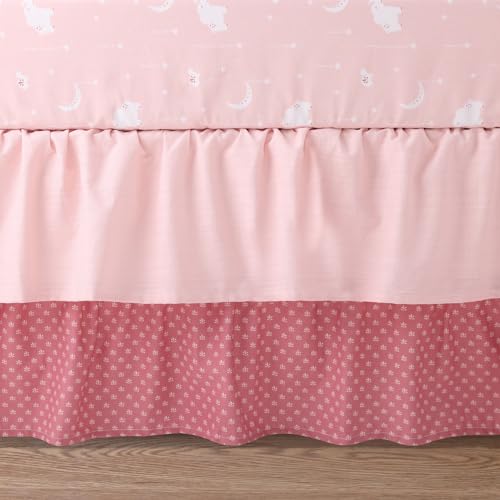 Product: The Peanutshell 4 Piece Organic Cotton Baby Crib Bedding Set for Girls - Newborn, Infant & Toddler Nursery Bed Set Decor with Two Crib Sheets, Dust Ruffle Comforter - Safari Oasis