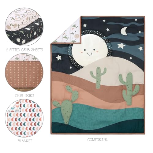 Joshua Tree Crib Bedding Set, Neutral Nursery Quilt 5 Piece, Desert Boho Baby Bedding, 20.5cm 1 Product: The Peanutshell 5 Piece Baby Crib Bedding Set for Boys & Girls - Newborn, Infant & Toddler Nursery Bed Set Decor with Fitted Crib Sheets, Blanket, Dust Ruffle Comforter - Joshua Tree