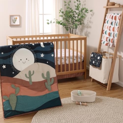 Product: The Peanutshell 5 Piece Baby Crib Bedding Set for Boys & Girls - Newborn, Infant & Toddler Nursery Bed Set Decor with Fitted Crib Sheets, Blanket, Dust Ruffle Comforter - Joshua Tree