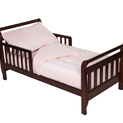 Product: TL Care Minky Dot Chenille 4 Piece Toddler Bedding Set, Pink, for Boys and Girls