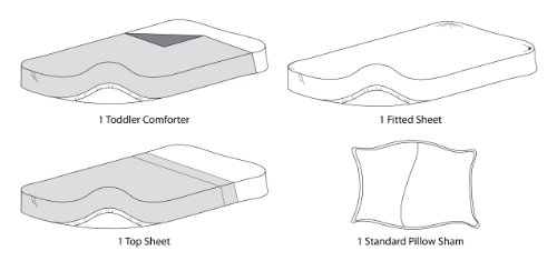 Product: TL Care Minky Dot Chenille 4 Piece Toddler Bedding Set, White, for Boys and Girls