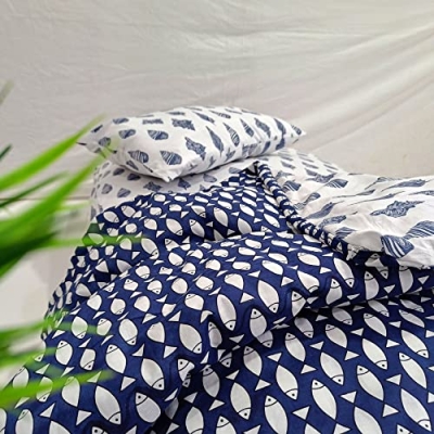 100% Pure Cotton Crib Bedding Set, Block Print Baby Nursery Comforter Set, Natural Dyes Pattern 5, 40x48in 52x28x8in 13x19in 8 Product: Trade Star 100% Pure Cotton Crib Baby Bedding Set for Toddler Block Print 3 Pcs Comforter Set Natural Dyes Baby Bedding Nursery Decor Set for Kids Everyday Bedding Set (Pattern - 5)