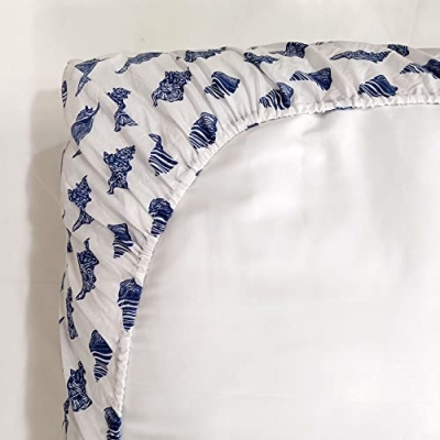 100% Pure Cotton Crib Bedding Set, Block Print Baby Nursery Comforter Set, Natural Dyes Pattern 5, 40x48in 52x28x8in 13x19in 12 Product: Trade Star 100% Pure Cotton Crib Baby Bedding Set for Toddler Block Print 3 Pcs Comforter Set Natural Dyes Baby Bedding Nursery Decor Set for Kids Everyday Bedding Set (Pattern - 5)