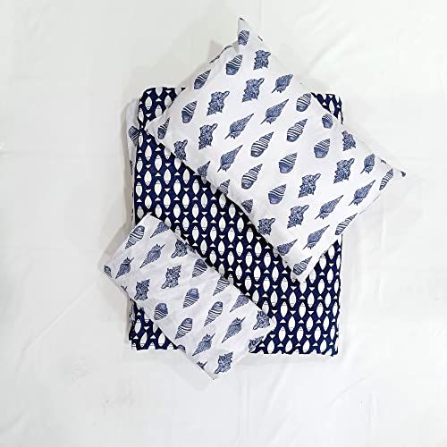 100% Pure Cotton Crib Bedding Set, Block Print Baby Nursery Comforter Set, Natural Dyes Pattern 5, 40x48in 52x28x8in 13x19in 2 Product: Trade Star 100% Pure Cotton Crib Baby Bedding Set for Toddler Block Print 3 Pcs Comforter Set Natural Dyes Baby Bedding Nursery Decor Set for Kids Everyday Bedding Set (Pattern - 5)