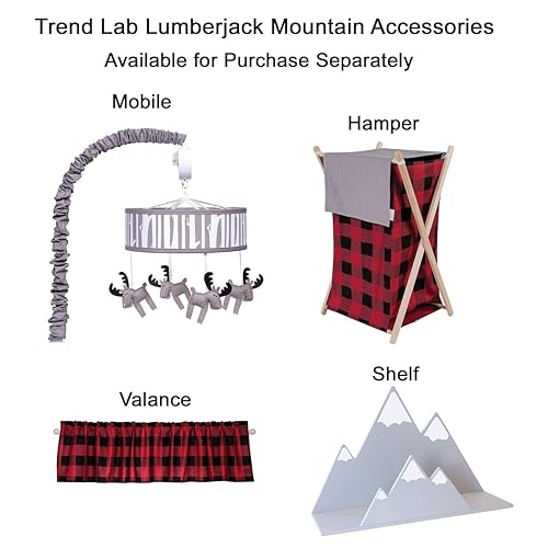 Trend Lab Lumberjack Moose 3 Piece Crib Bedding Set, Gender-Neutral Woodland Nursery, Quilt Sheet Skirt, 35in x 45in 7 Product: Trend Lab Lumberjack Moose 3 Piece Crib Bedding Set, Gender-Neutral Color Palette, Includes Quilt, Fitted Crib Sheet and Skirt