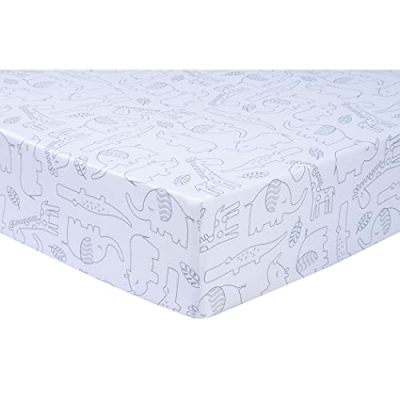 Trend Lab Simple Safari Blue Baby Crib Bedding Set for Boys, Reversible Quilt, 2 Fitted Crib Sheets, Dust Ruffle, 28 x 52 in 14 Product: Trend Lab Modern Baby Crib Bedding Set for Boys | Simple Safari 4 Piece Nursery Décor Quilt, 2 Fitted Crib Sheets, and Dust Ruffle Skirt - Blue, 80015
