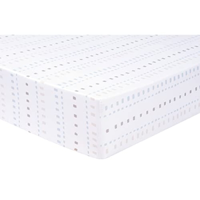 Trend Lab Simple Safari Blue Baby Crib Bedding Set for Boys, Reversible Quilt, 2 Fitted Crib Sheets, Dust Ruffle, 28 x 52 in 15 Product: Trend Lab Modern Baby Crib Bedding Set for Boys | Simple Safari 4 Piece Nursery Décor Quilt, 2 Fitted Crib Sheets, and Dust Ruffle Skirt - Blue, 80015
