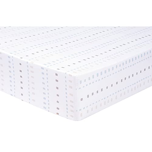 Trend Lab Simple Safari Blue Baby Crib Bedding Set for Boys, Reversible Quilt, 2 Fitted Crib Sheets, Dust Ruffle, 28 x 52 in 6 Product: Trend Lab Modern Baby Crib Bedding Set for Boys | Simple Safari 4 Piece Nursery Décor Quilt, 2 Fitted Crib Sheets, and Dust Ruffle Skirt - Blue, 80015