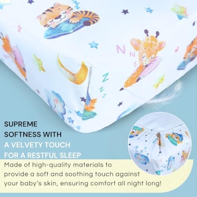 Unisex Baby Crib Bedding Set, 4 Piece Nursery Bedding, Soft Breathable Standard Crib Mattress, 52 x 28 in. 11 Product: TrenD'Lay 4 Piece Baby Crib Bedding Set for Boys or Girls, Crib Set, Baby Bedding Set, Boy Crib Bedding Set, Crib Set, Juego de cuna para Bebe.