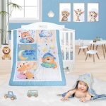 Product: TrenD'Lay 4 Piece Baby Crib Bedding Set for Boys or Girls, Crib Set, Baby Bedding Set, Boy Crib Bedding Set, Crib Set, Juego de cuna para Bebe.