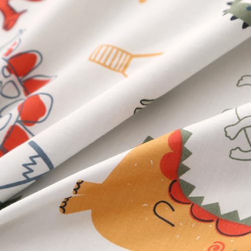 Dinosaur Printed Nursery Bedding Set, 100% Cotton Crib Set, Quilted Cover Fitted Sheet Pillowcase, 52in x 28in x 8in 5 Product: WaBaHa Dinosaur Printed Nursy Bedding Set, 3 Pcs Soft Breathable Cotton Crib Bedding Set Includes Quilted Cover, Fitted Sheet and Pillowcase, Animal Printed