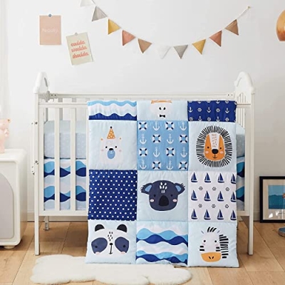 Product: WelsLife Breathable 3D Air Mesh Organic Cotton Crib Bedding Set 40