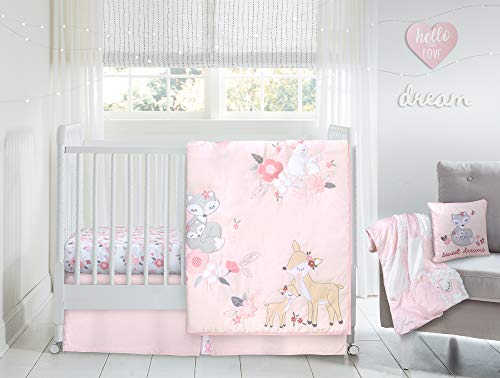 Product: Wendy Bellissimo 4pc Nursery Bedding Baby Crib Bedding Set (Pink Fox)
