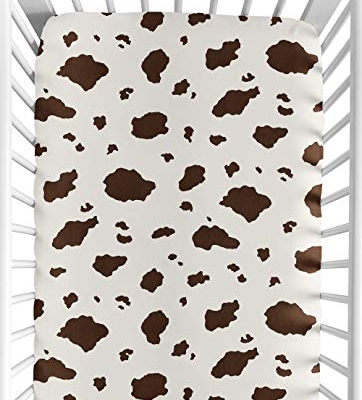 Product: Wild West Cowboy Fitted Crib Sheet for Baby and Toddler Bedding Sets by Sweet Jojo Designs - Cow Print