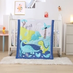 Product: Wowelife Dinosaur Crib Bedding Set for Boys Blue, Premium 3-Piece Baby Bedding Set, Nursery Crib Set, Newborn, Infant & Toddler Nursery Bed Set, Blue Dinosaur