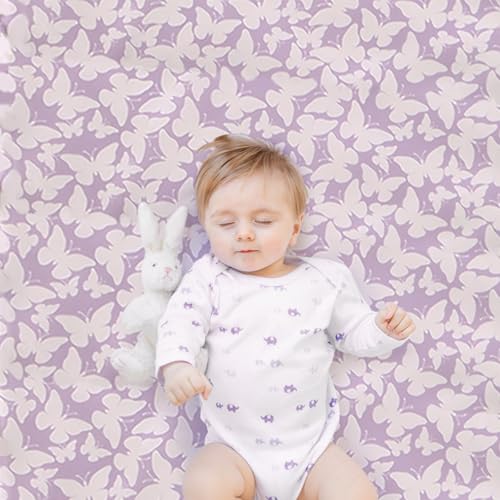 Product: Wowelife Girl Crib Bedding Set, Butterfly Baby Girl Nursery Bedding Set, Premium Purple Baby Bedding Set, Baby Girl Cot Bed Set Include Quilted Comforter, Crib Skirt and Crib Sheet, Purple