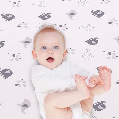 Elephant Mini Crib Bedding Set, 3 Piece Nursery Bundle, Mother Baby Elephant Gray, 24x38in Mini Crib 11 Product: Wowelife Mini Crib Bedding Set for Boys, Premium 3-Piece Elephant Baby Bedding Set Elephant, Baby Nursery Comforter Bed Set with Crib Comforter, Skirt and Sheet, Gray