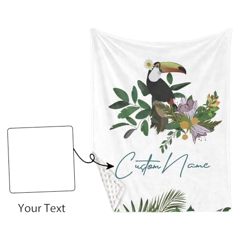 Personalized Toucan Crib Bedding Set, Custom Name Tropical Jungle Baby Nursery 5 Piece Set, Colorful Decor 32.5cm 7 Product: YISMEET Custom Crib Bedding Set – Personalized Name Tropical Toucan Baby Bedding 5-Piece Set with Soft Blanket, Fitted Sheet, Changing Pad Cover, Rug and Wall Art – Colorful Jungle Nursery Decor