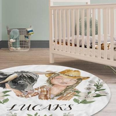 Personalized Baby Crib Bedding Set, Custom Name Nursery Set, 4 Piece Baby Blanket Crib Sheet Rug Wall Decor 12 Product: YISMEET Personalized Baby Crib Bedding Set – 4-Piece Custom Name Nursery Set with Animal Theme, Includes Blanket, Fitted Crib Sheet, Rug and Wall Art – Unique Room Decor for Boys Girls