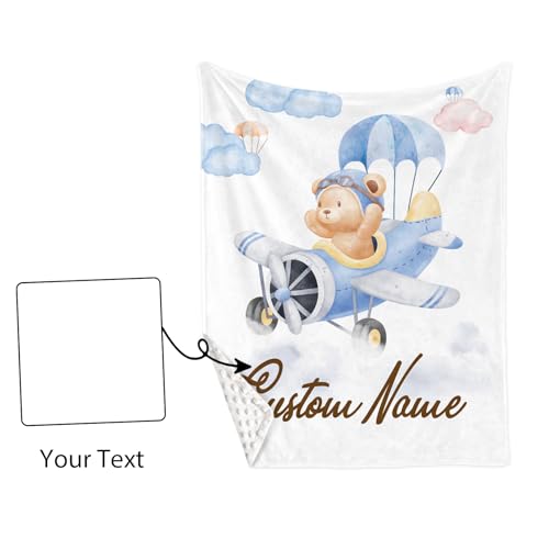 Personalized Baby Crib Bedding Set, Bear Glider Nursery Set, Custom Name 3 Piece Blanket Sheet Changing Pad Cover 32.5cm 7 Product: YISMEET Personalized Baby Crib Bedding Set – Custom Name 3-Piece Nursery Set with Bear Glider Pattern, Soft Blanket, Fitted Crib Sheet and Changing Pad Cover, for Boys Girls