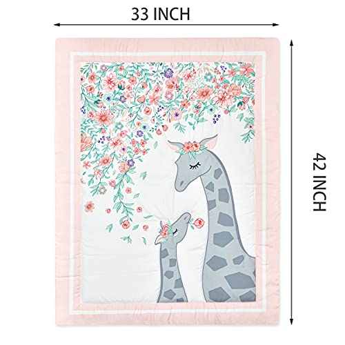 Baby Girl Crib Bedding Set, Pink Grey Mini Floral Princess Nursery, 3 Piece Standard Crib 52x28 6 Product: Yolent Baby Girl Crib Bedding Sets Crib Set for Girls Mini Floral Nursery Crib Bedding Sets 3 Piece Pink and Grey Princess Crib Bedding Set
