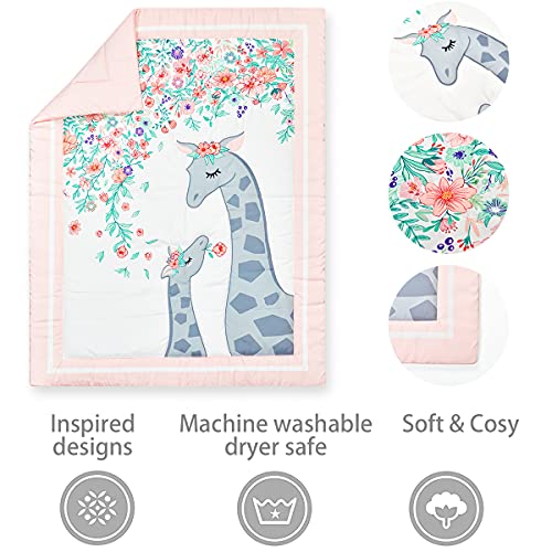 Baby Girl Crib Bedding Set, Pink Grey Mini Floral Princess Nursery, 3 Piece Standard Crib 52x28 2 Product: Yolent Baby Girl Crib Bedding Sets Crib Set for Girls Mini Floral Nursery Crib Bedding Sets 3 Piece Pink and Grey Princess Crib Bedding Set
