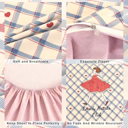 Girls Red Heart Princess Crib Bedding Set, 3 Piece Cotton Nursery Bedding, Fitted Sheet Quilt Pillowcase, 52x28x8in 2 Product: ZZRSSSLC 3 Pieces Cute Girls and Red Heart Printed Pattern Crib Bedding Set, Soft Cotton Duvet Bedding Sets Includes Fitted Sheet, Quilted Cover and Pillowcase
