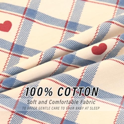 Girls Red Heart Princess Crib Bedding Set, 3 Piece Cotton Nursery Bedding, Fitted Sheet Quilt Pillowcase, 52x28x8in 11 Product: ZZRSSSLC 3 Pieces Cute Girls and Red Heart Printed Pattern Crib Bedding Set, Soft Cotton Duvet Bedding Sets Includes Fitted Sheet, Quilted Cover and Pillowcase