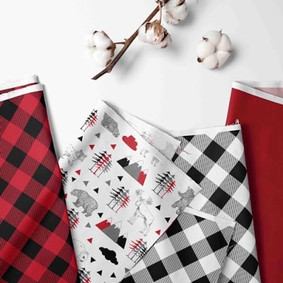 Bacati Lumberjack Crib Bedding Set, Red Black Gray Rustic Nursery, 3 Piece Cotton Percale 20.5cm 17 Product: Bacati - Lumberjack Red Black Gray 3 Piece Crib Bedding Set