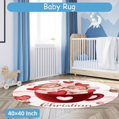 Product: Hatchaa Personalized Baby Crib Bedding Set, 5 Pcs Custom Name Bedding Set for Girls Boys, Red Bear Baby Crib Set, Double Layer Nursery Bedding Set for Infants Toddlers Newborn Customized Gifts