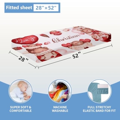 Personalized Red Bear Baby Crib Bedding Set, KAINSY 5 Piece Custom Nursery Set, 32.5cm 11 Product: KAINSY Custom Crib Bedding Set, 5 Pcs Personalized Name Red Bear Theme Baby Crib Set for Infants Toddlers, Double Layer Nursery Bedding Set for Baby Boys Girls, New Parents Customized Birthday Gifts
