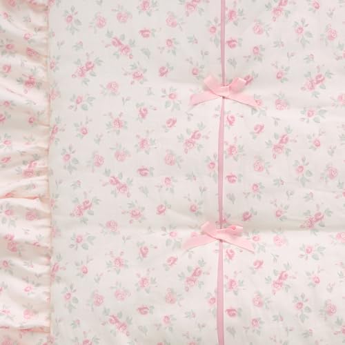 Product: Lambs & Ivy Coquette Floral Pink Bows Aesthetic 3-Piece Baby Crib Bedding Set