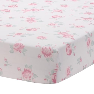 Product: Lambs & Ivy Coquette Floral Pink Bows Aesthetic 3-Piece Baby Crib Bedding Set