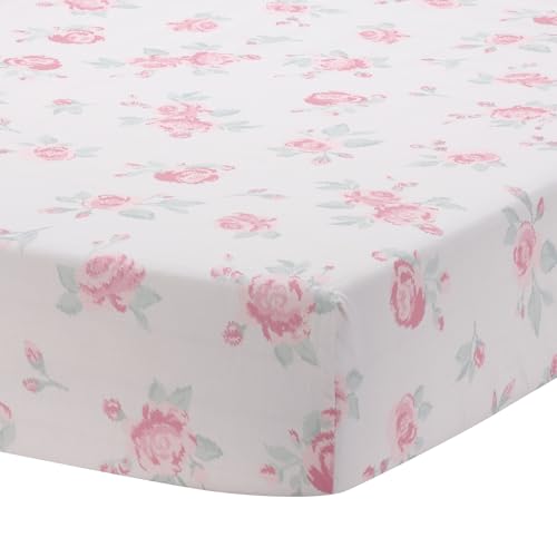 Product: Lambs & Ivy Coquette Floral Pink Bows Aesthetic 3-Piece Baby Crib Bedding Set