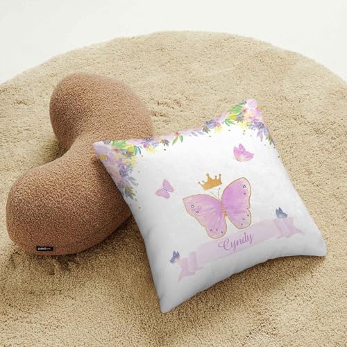 Personalized Baby Girl Crib Bedding Set, Butterfly Floral Nursery Bedding, 3 Piece Flannel Crib Set, 32.5cm 4 Product: Munific Custom Baby Crib Bedding Sets, 3 Butterfly Floral Piece Personalized Name Baby Bedding Set, Soft Blanket, Fitted Sheet, Pillowcase for Infant Newborn Nursery Bedding Gift for Girls