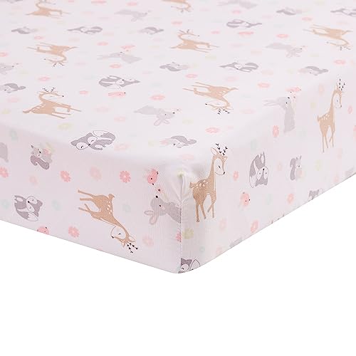Product: MUTZOBIIBY Pink Floral Deer Nursery Crib Bedding Set for Girls 6 Pieces
