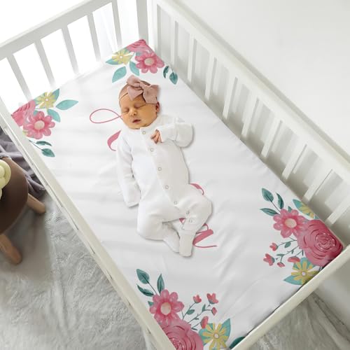 Product: Personalized Crib Bedding Set, Custom Name Newborn Baby Toddler Nursery Set with Blanket, Fitted Sheet, Pillowcase, for Girls Boys Newborn Gifts Rainbow Theme(Fixed Size)