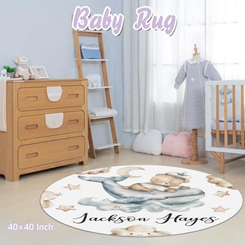 Personalized Baby Crib Bedding Set, 5 Piece Custom Name Nursery Decor, Soft Dotted Blanket, Breathable Cotton, 5 PCS 5 Product: Sunamd Custom Baby Crib Bedding Set, 5 PCS Personalized Name Baby Crib Sets for Girls Boys, Sleeping Bear Theme Nursery Bedding Sets for Infant Toddler, Double Layer Flannel Bed Set Customized Gifts