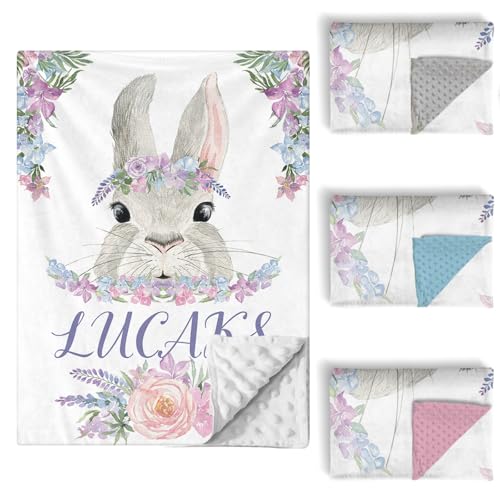 Personalized Rabbit Theme Custom Crib Bedding Set, Sunamd 3 Piece Baby Bed Set, Baby Name, 32.5cm 5 Product: Sunamd Custom Crib Bedding Set - Personalized Name Nursery Bedding Sets, 3 PCS Rabbit Theme Baby Crib Bedding Set for Girls Boys, Double Layer Baby Bed Sets for Infant Toddler Newborn Customized Gifts