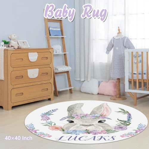 Personalized Rabbit Theme Custom Crib Bedding Set, Sunamd 3 Piece Baby Bed Set, Baby Name, 32.5cm 4 Product: Sunamd Custom Crib Bedding Set - Personalized Name Nursery Bedding Sets, 3 PCS Rabbit Theme Baby Crib Bedding Set for Girls Boys, Double Layer Baby Bed Sets for Infant Toddler Newborn Customized Gifts