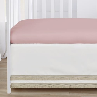 Sweet Jojo Designs Boho Pink Floral Baby Crib Bedding Set, Girls Nursery 4 Piece, 45in x 36in 11 Product: Sweet Jojo Designs Boho Pink Floral Baby Crib Bedding Set for Girls - 4pc with Infant Nursery Blanket Sheet Skirt Diaper Stacker - Flower Garden Bohemian Farmhouse Wildflower Vintage Shabby Green