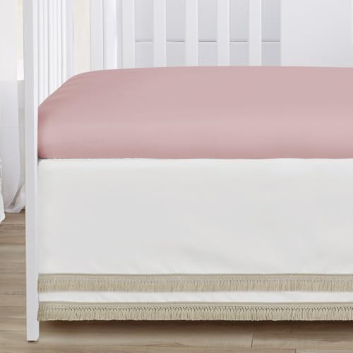 Sweet Jojo Designs Boho Pink Floral Baby Crib Bedding Set, Girls Nursery 4 Piece, 45in x 36in 5 Product: Sweet Jojo Designs Boho Pink Floral Baby Crib Bedding Set for Girls - 4pc with Infant Nursery Blanket Sheet Skirt Diaper Stacker - Flower Garden Bohemian Farmhouse Wildflower Vintage Shabby Green
