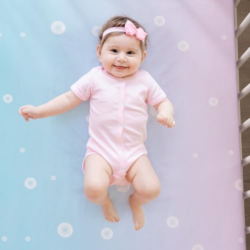 Mermaid Crib Bedding Set, 4 Piece Cartoon Quilt Fitted Sheet Crib Skirt Plush Toy, 28 x 52 inches 3 Product: TCOYIWL 4-Piece Crib Bedding Set for Boys Girls, Infant Toddler Nursery Baby Bedding Sets Includes Cartoon Quilt, Fitted Crib Sheet, Crib Skirt and Plush Toy (Mermaid)
