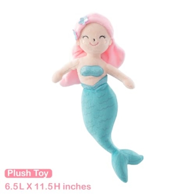 Mermaid Crib Bedding Set, 4 Piece Cartoon Quilt Fitted Sheet Crib Skirt Plush Toy, 28 x 52 inches 12 Product: TCOYIWL 4-Piece Crib Bedding Set for Boys Girls, Infant Toddler Nursery Baby Bedding Sets Includes Cartoon Quilt, Fitted Crib Sheet, Crib Skirt and Plush Toy (Mermaid)