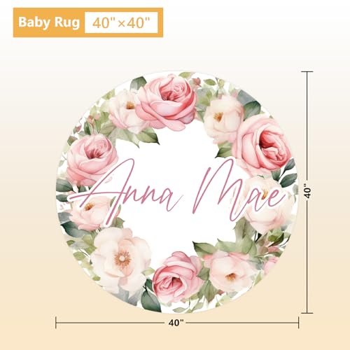 Personalized Pink Flowers Custom Crib Bedding Set, 5 Piece Baby Girl Nursery Set, Double Layer Blanket, 32.5cm 4 Product: Terwex Custom Crib Bedding Set - 5 Pcs Personalized Name Pink Flowers Baby Crib Set for Infant Toddler Girl - Comfortable Double Layer Nursery Bedding Set - Customized Present for Birthday Baby Shower