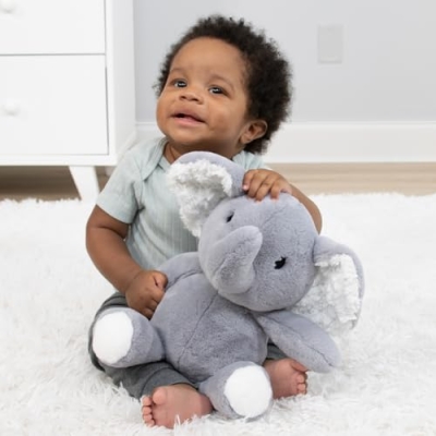 Peanutshell Grey Elephant Baby Crib Bedding Set, 4 Piece Nursery Set, Fitted Sheet, Dust Ruffle, Comforter, Plush Toy, 28x52in 12 Product: The Peanutshell 4 Piece Baby Crib Bedding Set for Boys & Girls - Newborn, Infant & Toddler Nursery Bed Set with Fitted Crib Sheet, Dust Ruffle Comforter, Plush Elephant Toy, Grey Elephant Decor