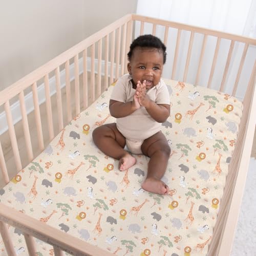 Product: The Peanutshell Baby Crib Bedding Set for Boys or Girls - 3 Pieces - Newborn, Infant & Toddler Bed - Checkered Baby Blanket Set with Fitted Crib Sheet, Dust Ruffle - Elephant Safari Nursery Decor