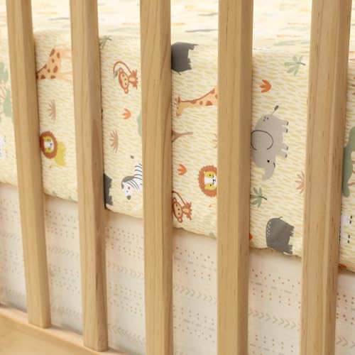 Product: The Peanutshell Baby Crib Bedding Set for Boys or Girls - 3 Pieces - Newborn, Infant & Toddler Bed - Checkered Baby Blanket Set with Fitted Crib Sheet, Dust Ruffle - Elephant Safari Nursery Decor