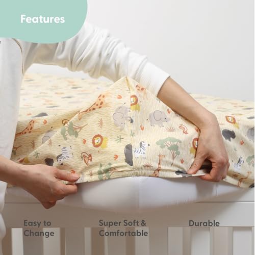 Product: The Peanutshell Baby Crib Bedding Set for Boys or Girls - 3 Pieces - Newborn, Infant & Toddler Bed - Checkered Baby Blanket Set with Fitted Crib Sheet, Dust Ruffle - Elephant Safari Nursery Decor